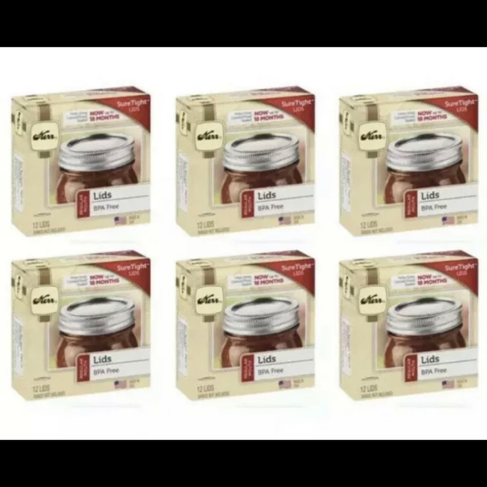 Kerr Regular Mouth Mason Canning Jar Lids